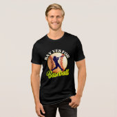 zeg ja voor honkbal Tri-Blend shirt (Voorkant volledig)