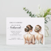 Zeg ja, zult u mijn Bridesmaid voorstel Kaart zijn (Staand voorkant)