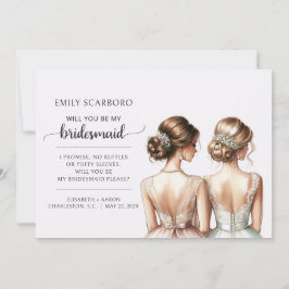 Zeg ja, zult u mijn Bridesmaid voorstel Kaart zijn