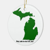 Zeg je tegen je hoofd, hè? keramisch ornament (Links)