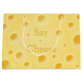 "Zeg kaas" Cute Cutomizable Holey Yellow Cheese Groot Cadeauzakje (Voorkant)