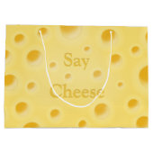 "Zeg kaas" Cute Cutomizable Holey Yellow Cheese Groot Cadeauzakje (Achterkant)