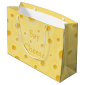 "Zeg kaas" Cute Cutomizable Holey Yellow Cheese Groot Cadeauzakje (Achterkant Gekanteld)