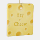 "Zeg kaas" Cute Cutomizable Yellow Cheese Slice Keramisch Ornament (Rechts)