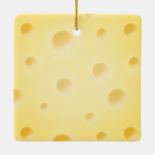 "Zeg kaas" Cute Cutomizable Yellow Cheese Slice Keramisch Ornament (Achterkant)