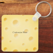 "Zeg kaas" Cute Yellow Cheese Slice Custom Sleutelhanger (Achterkant)