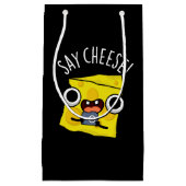 Zeg Kaas Grappige Fotograaf Pun Dark BG Klein Cadeauzakje (Voorkant)