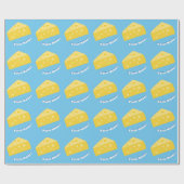 Zeg kaas met Grappig Voedsel & Douanenaam patroon Cadeaupapier (Vlak)