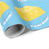 Zeg kaas met Grappig Voedsel & Douanenaam patroon Cadeaupapier (Rol Hoek)