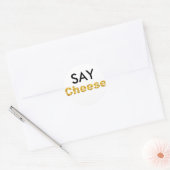 zeg kaas ronde sticker (Envelop)