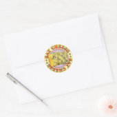 Zeg kaas v3 ronde sticker (Envelop)