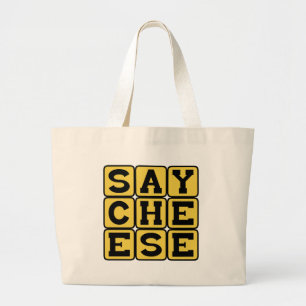 Zeg kaas, verzoek van fotograaf grote tote bag
