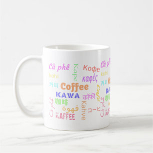 Zeg koffie in alle talen Kleurrijk Koffiemok