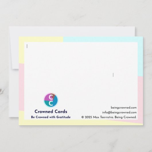 Zeg, lieve vrijwilliger bedankkaart (Achterkant)