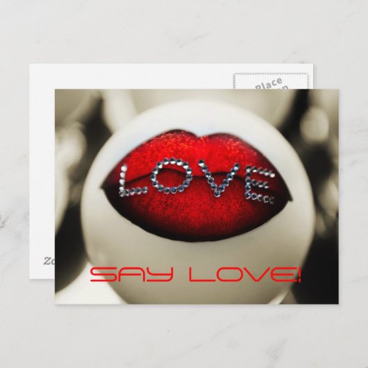 Zeg Love Briefkaart (Voorkant / Achterkant)