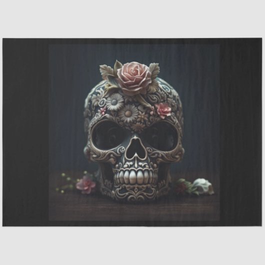 Zeg me dat ik  schedel Gothic ontkoppelpapier ben Tissuepapier (Voorkant)