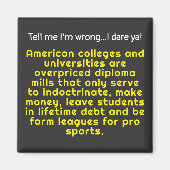 Zeg me dat ik verkeerd ben-Amerikaanse hogescholen Magneet (Voorkant)
