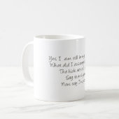 Zeg me . koffiemok (Voorkant links)