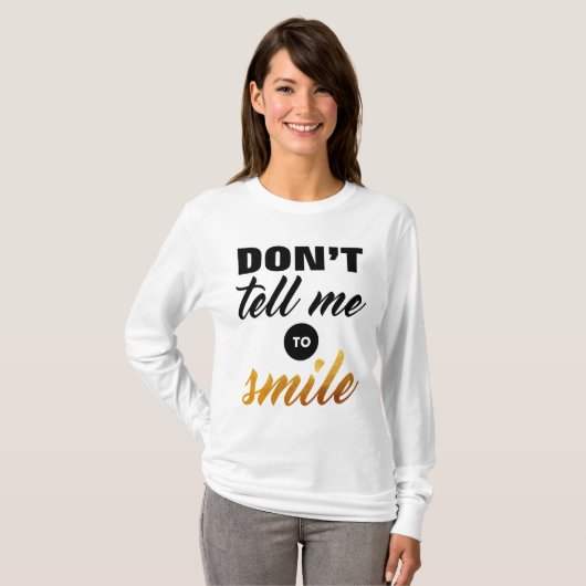 Zeg me niet tegen Smile T-shirt (Voorkant volledig)