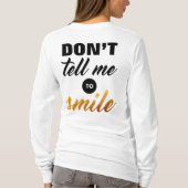 Zeg me niet tegen Smile T-shirt (Achterkant)