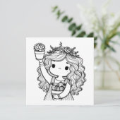 Zeg met deze Schattigee Plant thema kleuren (Staand voorkant)