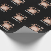 Zeg Mutt Funny Cool Dog Pun Dark BG Cadeaupapier (Hoek)