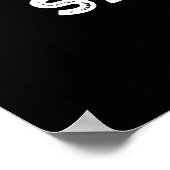 Zeg Mutt Funny Cool Dog Pun Dark BG Poster (Hoek)