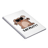 Zeg Mutt Grappige Koele Hond Pun Notitieboek (Rechterzijde)