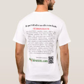 Zeg NEE met giffles, lijst met effecten op de rug T-shirt (Achterkant)