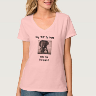 ZEG "NEE" OM DE ELEPHANTS OP TE SLAAN. T-SHIRT