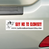ZEG NEE OP KLONEN!!! BUMPERSTICKER (Op auto)