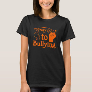 Zeg Nee Pesten Eenheid Dag Oranje Anti Pesten Geli T-shirt