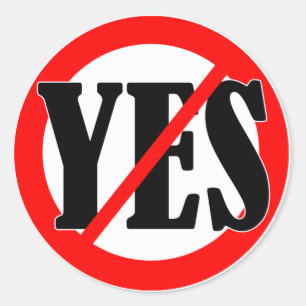 Zeg nee ronde sticker