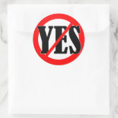 Zeg nee ronde sticker (Tas)