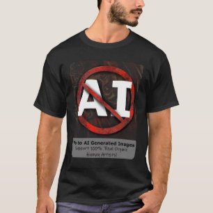 Zeg nee tegen AI 'Art'-Afbeeldingen T-shirt
