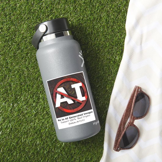 Zeg nee tegen AI 'Art' Gegenereerde Afbeeldingen S Sticker (HydroFlask Insitu)