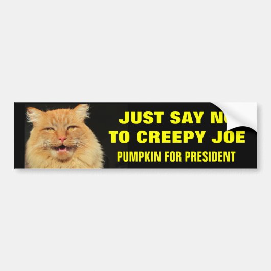 Zeg nee tegen Creepy Joe Bumpersticker (Voorkant)