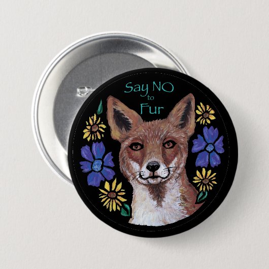 Zeg NEE tegen de Button van Fur (Voorkant /achterkant)