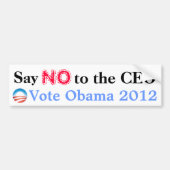 Zeg nee tegen de CEO, stem Obama Bumpersticker (Voorkant)