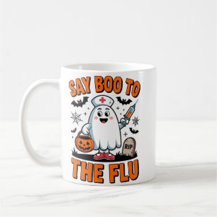 Zeg nee tegen de griepachtige Halloween Nurse Doct Koffiemok