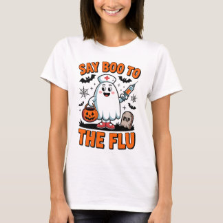 Zeg nee tegen de griepachtige Halloween Nurse Doct T-shirt