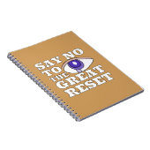 Zeg Nee Tegen De Grote Reset Notitieboek (Rechterzijde)
