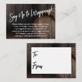 Zeg nee tegen de houtenertskaart informatiekaartje (Voorkant / Achterkant)