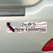 Zeg nee tegen de nieuwe Californische Bumpersticke Bumpersticker (Op auto)