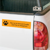 Zeg nee tegen dierenmishandeling en ja tegen adopt bumpersticker (Op Truck)