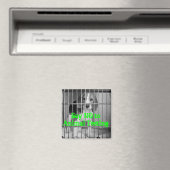 "Zeg nee tegen dierproeven" Beagle magnet (Insitu (Vaatwasser))