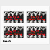 Zeg nee tegen dierproeven Bunnies Sticker Set (Vel)