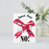 Zeg nee tegen drugs briefkaart (Staand voorkant)