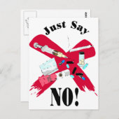 Zeg nee tegen drugs briefkaart (Voorkant / Achterkant)