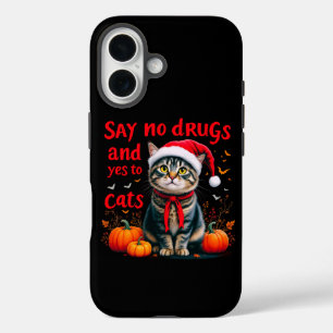 Zeg nee tegen drugs en ja tegen katten iPhone 16 hoesje